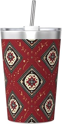 Diamond Pattern 12 Oz Stainless Steel Simple Modern Water Bottle Hot For 12 Hours - Leak-Proof Bpa-Free