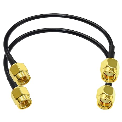 TUOLNK SMA Cable RG58 SMA Male to RP-SMA Male Extension Cable 12inch(30cm) Pigtail for Wireless Network Device 2Pcs