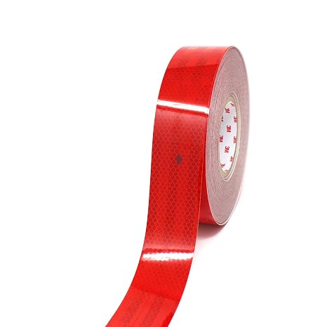 Finest Folia 3M Diamond Grade 983 Scotchlite Contour Marking 50mm Reflective foil Reflective Tape (Red-72, 5 Meters)