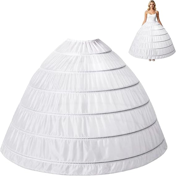 Women's Petticoat Hoop Skirt Crinoline Underskirt for Wedding Dress