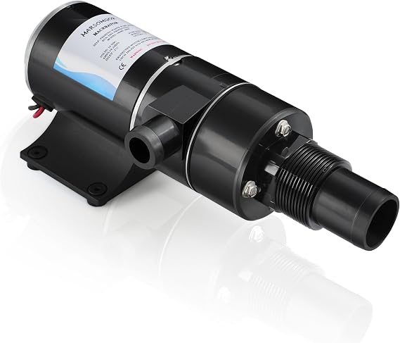 Macerator Pump for 18590-2092, 12V 12GPM, Self Priming Macerator Waste Pump, with Run Dry Protection, High Performance Waste Evacuation, Ideal for RV, Marine, and Household Wastewater