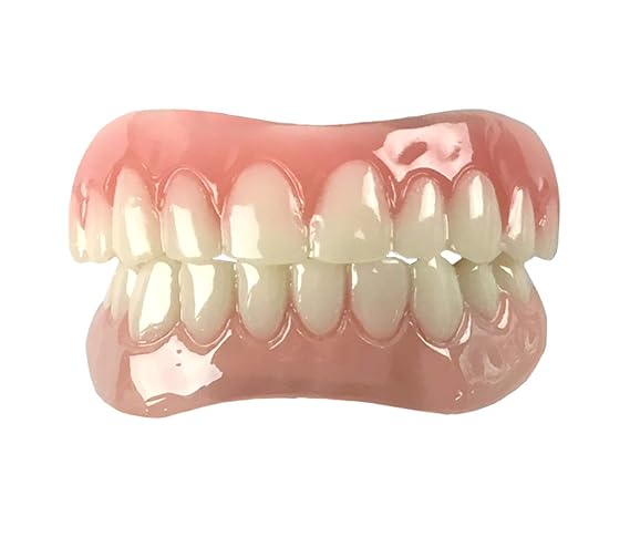 Instant Smile Comfort Fit Flex Teeth, Upper and Lower Natural Shade Set