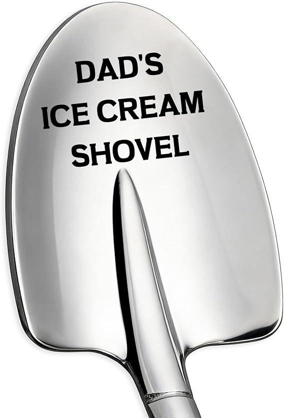 Dad Birthday Gift, Funny Personalized Dad Gifts from Daughter Son, Dad's Ice Cream Shovel, Fathers Day Gifts for Dad