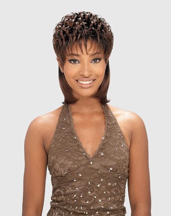 Vanessa AMA (1B Off Black) SHORT FRONT MEDIUM LENGTH STRAIGHT BACK WIG