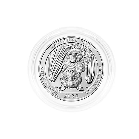 2020 P, D, S American Samoa National Park Quarter Singles Bat Coin in Air Tite Holders - 3 Coin Set Uncirculated