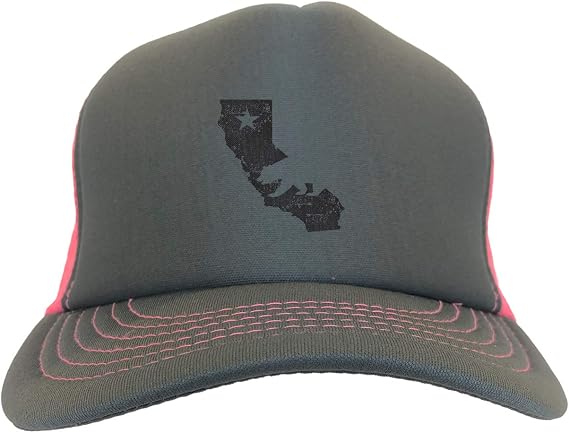 Tcombo California State Map - Cali Bear Two Tone Trucker Hat