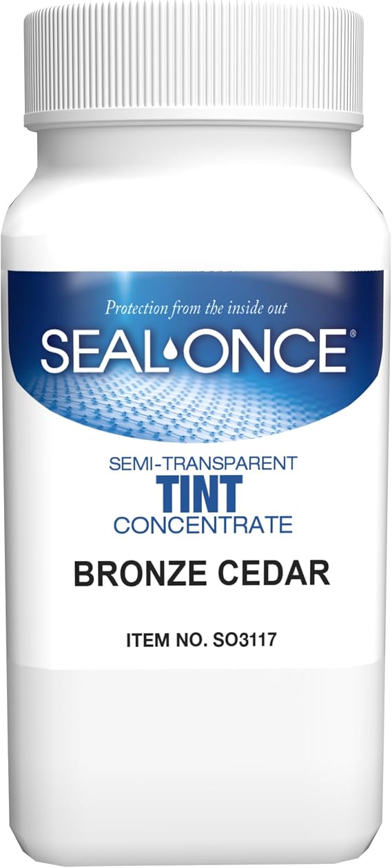 SEAL-ONCE Semi-Transparent Multi-Surface Wood Stain Tint, Bronze Cedar
