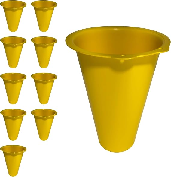 Hatching Time Chicken Processing Cone, Mountable, Restraining Chicken Cone, Durable ABS Plastic, Rust-Proof, Easy to Clean, Power-Washable, Cimuka (10 Pack)