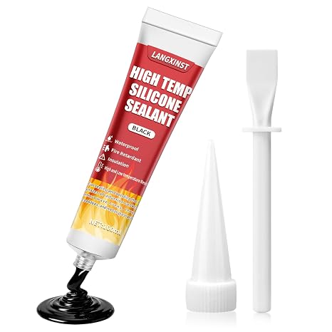 High-Temperature Silicone Sealant, Heat-Resistant Silicone Sealant, Heat-Resistant Adhesive,Insulating Waterproof Quick-Drying Specialty Adhesive, Suitable for Grills,Ovens,Microwave Ovens, 100ml