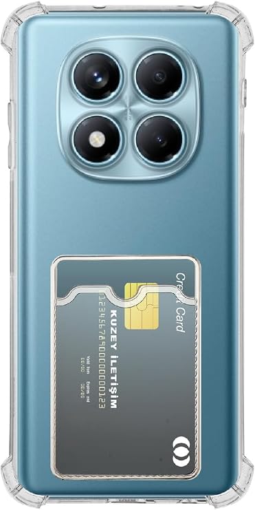 Xiaomi Redmi Note 14 Pro 4G Kapak ile Uyumlu Kartlıklı Darbe Emici Özellikli Şeffaf Silikon Kılıf