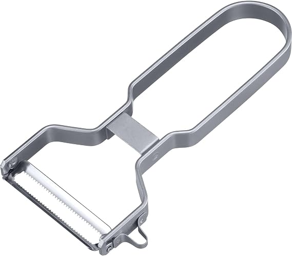 Westmark Peeler with 2 Edge Serrated Blades - Ideal for Peeling Tomato, Kiwi, Mango, Peppers and More, Right and Left Handed - Stainless Steel