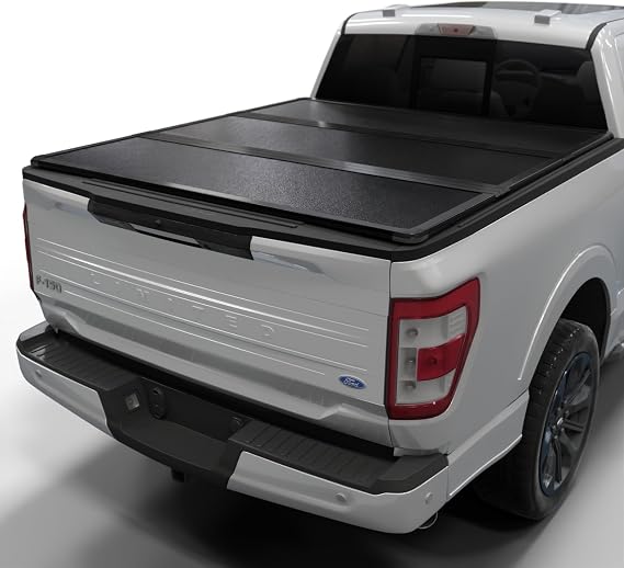 Toptiny Hard Folding Truck Bed Tonneau Cover | HTF016 | Fits 2015-2026 Ford F150 | F150 Lightning 5'5"Bed (66")