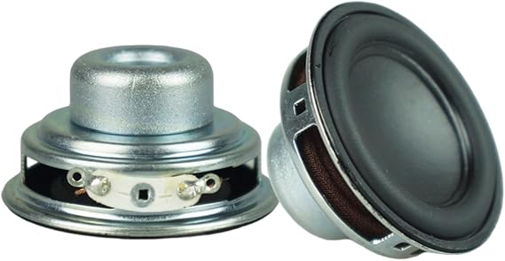 2Pcs 45mm 4Ohm 8W Portable Speakers 1.7inch 16 Cores Small Full Ranges Rubber Side Inner Magnetic Speakers Replacement
