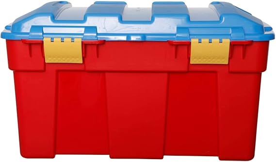 Plastics High Grade Reusable 40Lt Large Kids Toy Organiser Storage Box Tidy & Clip-On Lid (1)