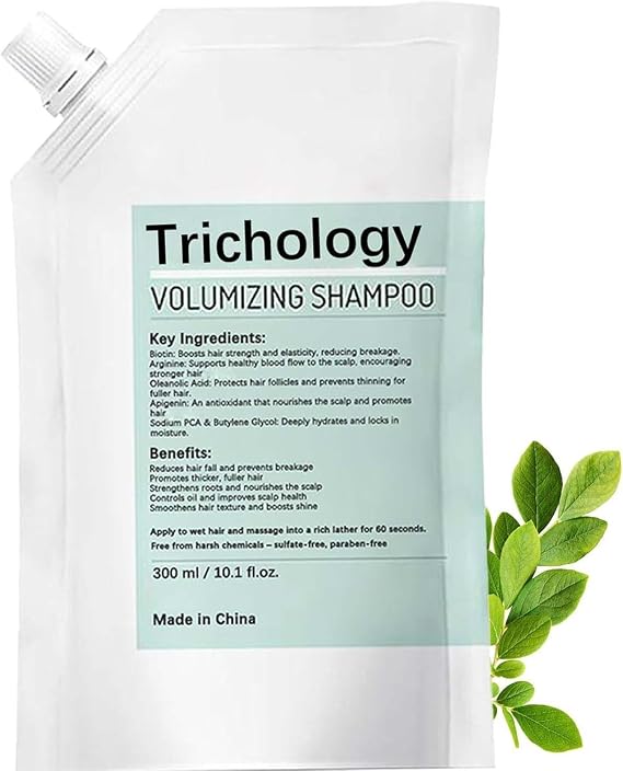 Tricholoy Anti-Hair Fall & Less Shedding & Volumizing Shampoo, Fuller Hair, Enhances Elasticity, Deep Hydration, Strengthens Roots,