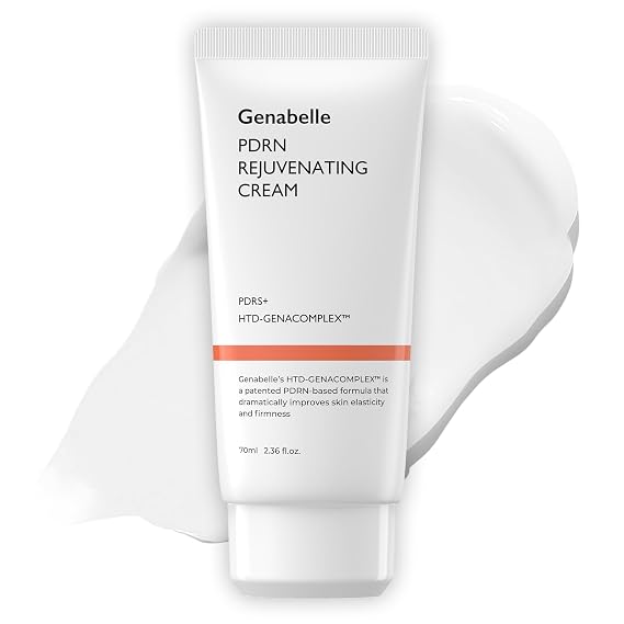 Genabelle PDRN Rejuvenating Cream - 1,000ppm PDRN Salmon DNA and Patented HTD-GENACOMPLEX for Skin Elasticity, Glass Skin - Ceramide and Tripeptide-1 Face Moisturizer - 2.36 fl.oz (70ml)
