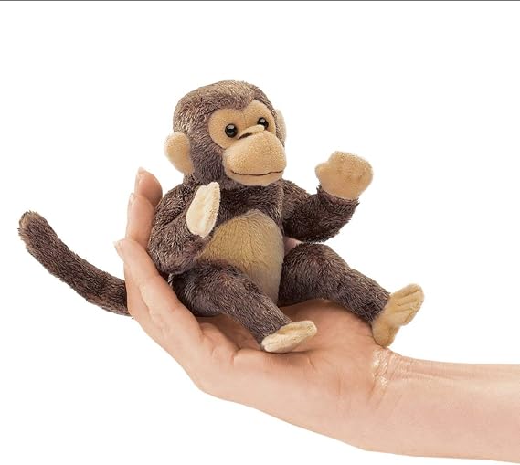 Folkmanis Mini Monkey Finger Puppet , Brown