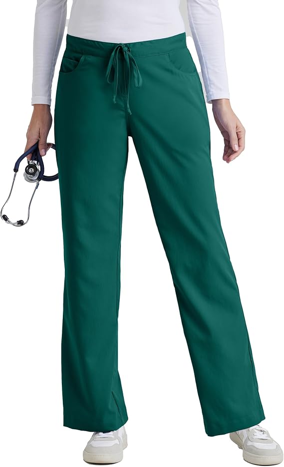 BARCO Grey's Anatomy Women's Riley Pant, Easy Care Medical Scrub Pant w/ 5 Pockets & Flared Leg
