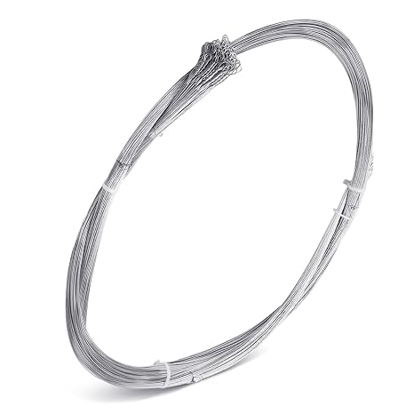 Therwen 100 Roll 14 ft Galvanized Steel Wire Bulk, Multi Purpose Serviceable Rebar Wire for Securing, Packaging Tie Cardboard Paper Textiles Plastics (2mm)