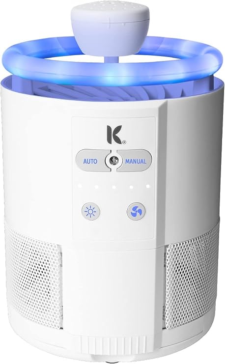 Katchy Indoor Fly Trap - Catcher & Killer for Mosquito, Gnat, Moth, Fruit Flies - Non-Zapper Traps for Buzz-Free Home - Catch Flying Insect Indoors with Suction, Bug Light & Sticky Glue