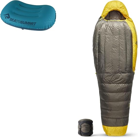 Sea to Summit Sleep System: Aeros Ultralight Pillow and Spark Down Sleeping Bag