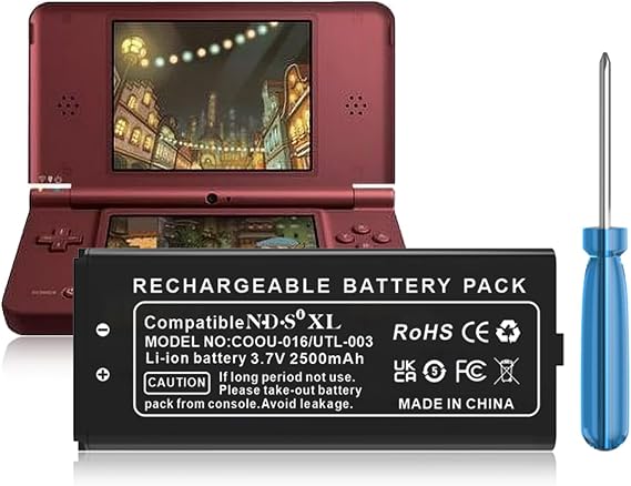 2500mAh UTL-003 Battery, High Capacity Replacement Battery for DSi XL, DSi LL,UTL-001,C UTL-A-BP,DS XL,UTL-003 Game Player (Not for Nintendo DSi NDSi DS Lite)