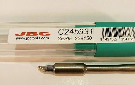 JBC C245931 2.7 MM, for for Soldering Station, for USE with T245 HANDPIECES, Heating Element, Long Life, MINI Spoon Cartridge, Soldering TIP