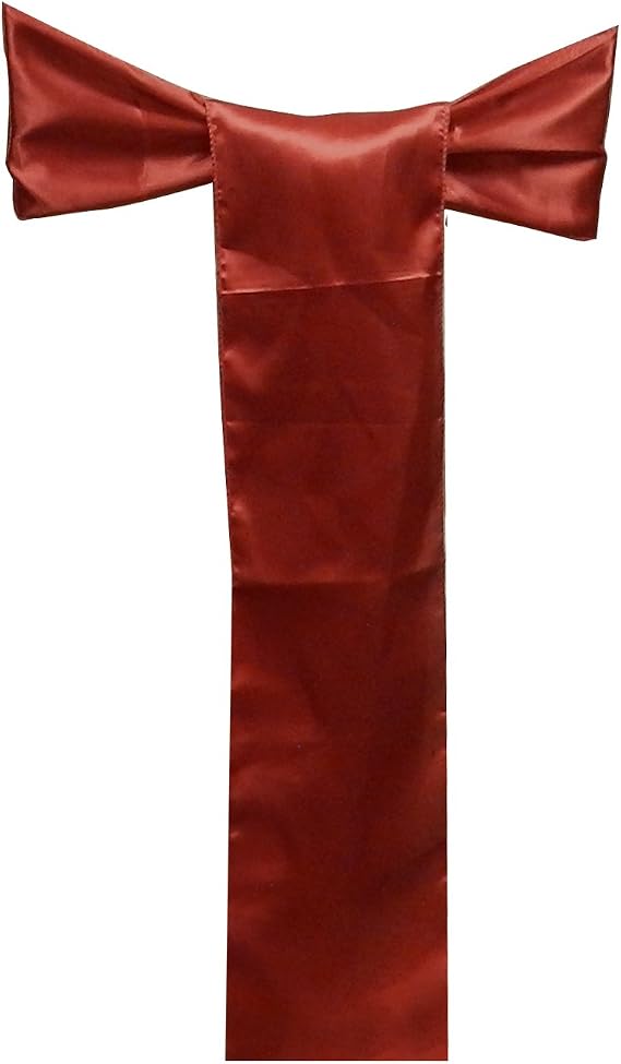 Pack of 175 Satin Chair Cover Bow Sash Wedding Banquet Decoration (175, RED)