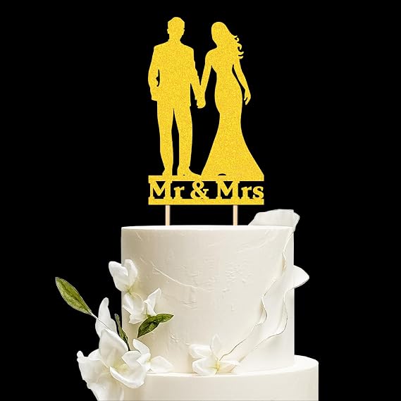 Wedding Cake Topper, Mr and Mrs Cake Topper