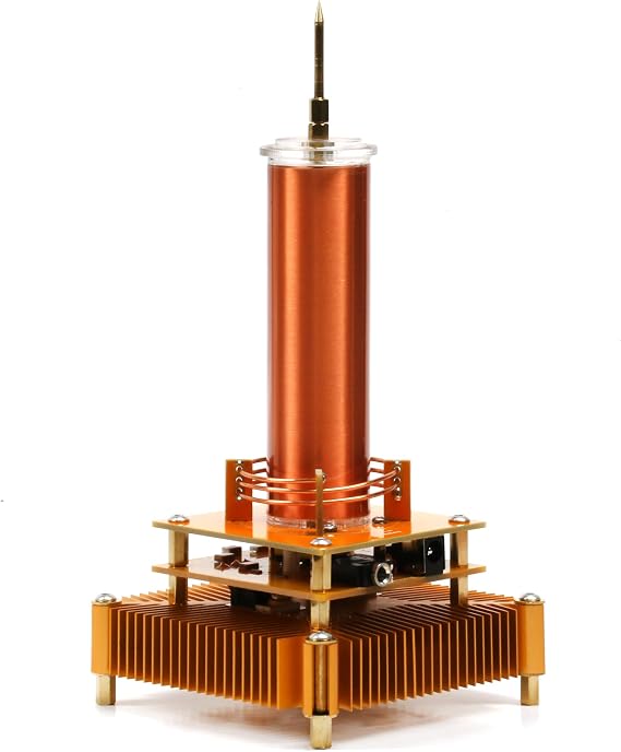Joytech Music Tesla Coil Acrylic Base Shell Arc Plasma Loudspeaker Wireless Transmission Experiment Desktop Toy Model (YS01)