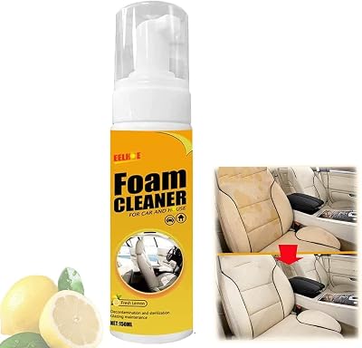 ZEXILILA 150ML Dry Cleaning Ahent Multipurpose Foam Cleaner Spray, Foam Cleaner for Car and House Lemon Flavor, All-Purpose Household Cleaners for Kitchen