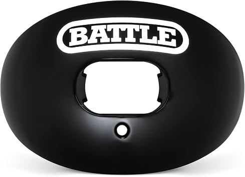 Battle Sports Chrome Oxygen Football Mouthguard - with a Convertible Strap, Superior Airflow & Better Performance, Maximum Protection & Breathability Football Mouthpiece, Works with Braces