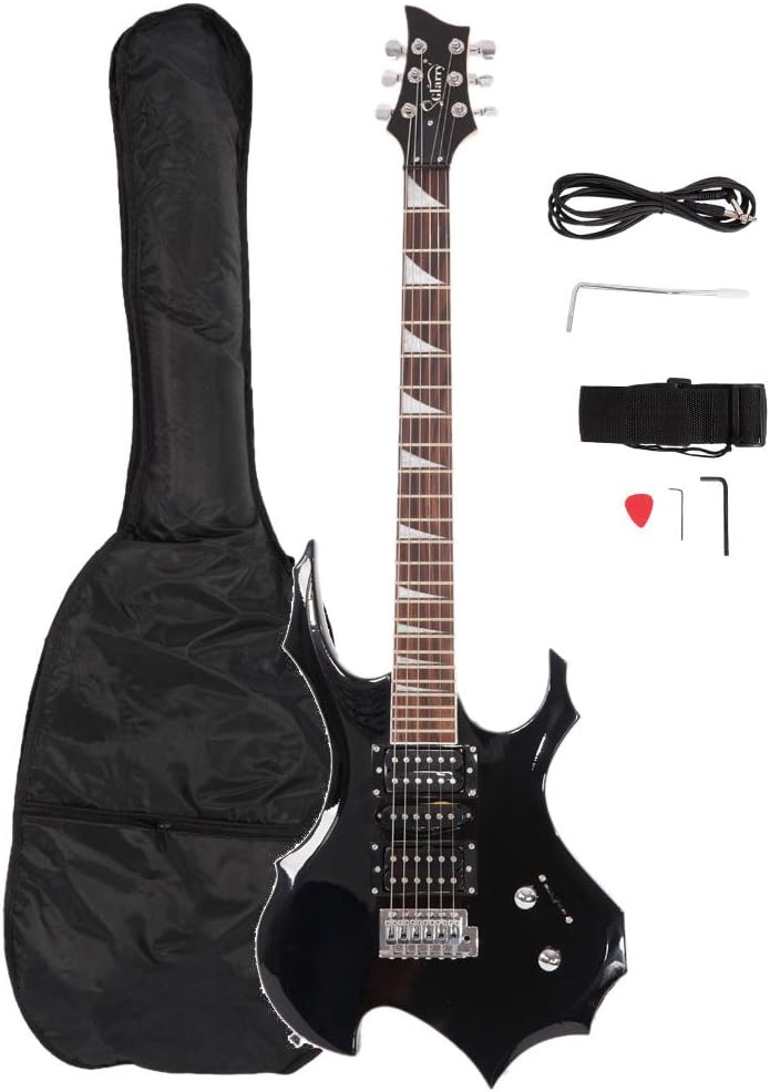 Electric Guitar Flame Style Design HSH Pickup with Accessories for Beginner