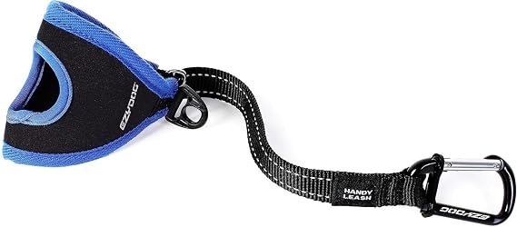 EzyDog Handy 15 Bungee Dog Leash, 15" Hand Free Glove Running Leash - Black | Superior Control, Reflective Stitching,, Combine with Existing Leash or Extension, Neoprene glove