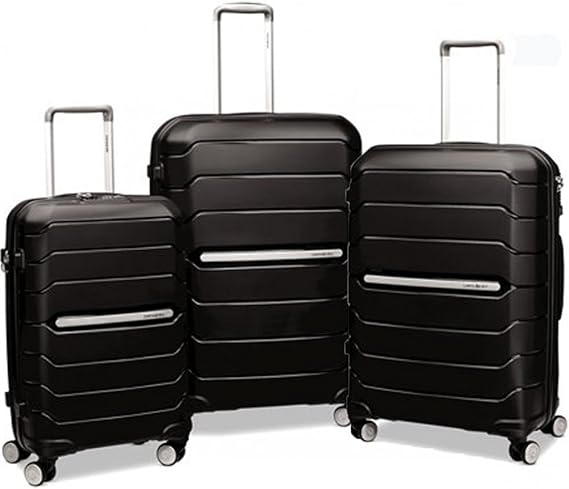 Samsonite Freeform 3 Piece Set 21|24|28 Inch Expandable Spinners (One Size, Black)