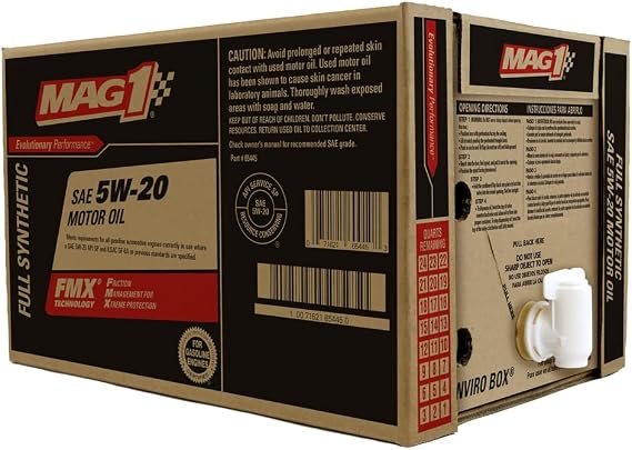 Mag 1 65445 Full Synthetic SAE 5W-20 Motor Oil - 6 Gallon Enviro Box