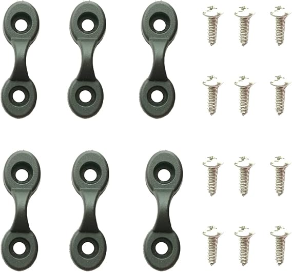 Kayak 6PC Marine Boat Canoe Kayak Pad Strap Eye Deck Loop Tie Downs Nylon Bungee Pad Eye with Screws