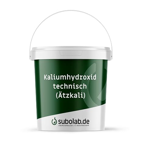 Kaliumhydroxid Technische Qualität Ätzkali für Labor und Seifenherstellung 1000g (1 kg)