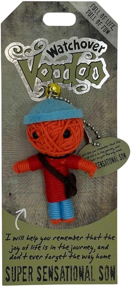 Watchover Voodoo 3-Inch Super Sensational Son Keychain - Handcrafted Gift to Bring Good Luck and Positivity Everywhere You Go