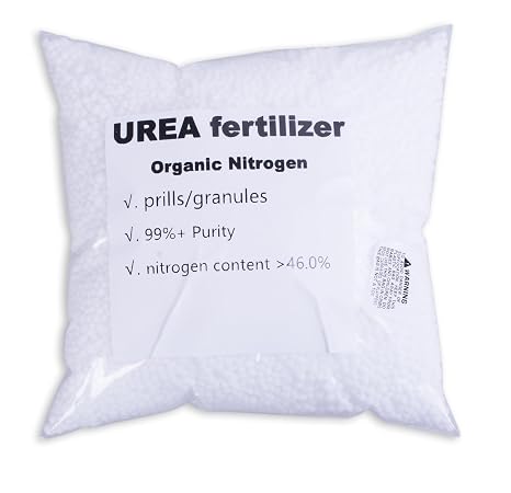 Urea Fertilizer 46.0% Minimum Nitrogen Commercial Grade 99+% Purity Plant Food for Indoor/Outdoor Flowers and Gardens (0.9 lbs)