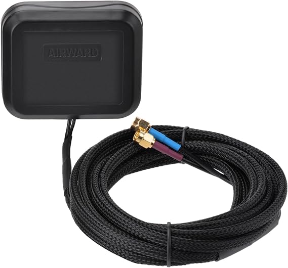 Superbat GPS+4G LTE Kombi-Antenne für Fahrzeuge & Industrie Magnet- & Klebemontage ohne Bohren Dual-SMA Steker 3m Kabel Auto Navigationssystem DVR Echtzeitkamera IoT Router Gateway