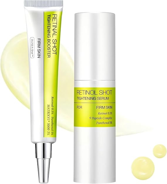 Retinal Shot Tightening Booster, Retinol Cream, Retinol Night Cream for Women Anti Aging, Wrinkles & Fine Lines, Retinol Serum for Face Moisturiser, Firmer Skin, Boosts Skin Renewal（A, 45ML）