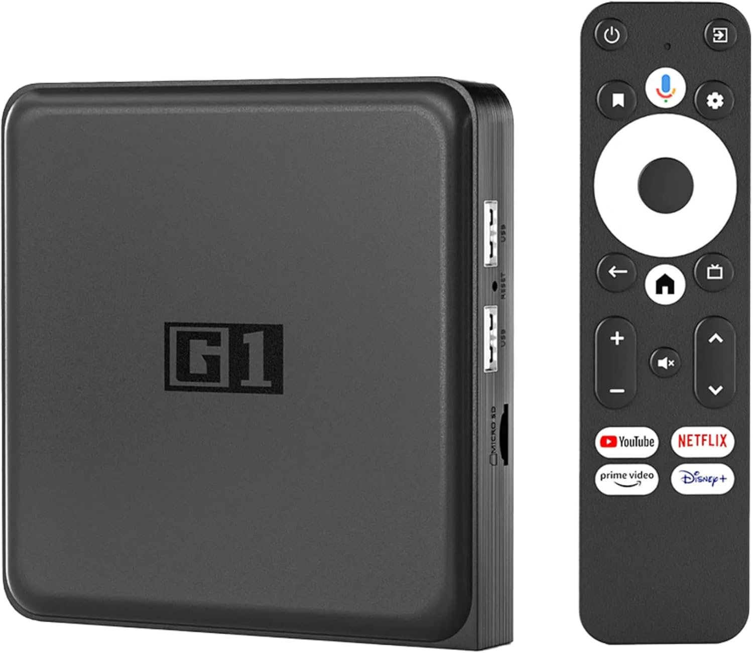 Android TV Box G1 4K HDR Smart Streaming Player 4GB RAM WLAN  WiFi 6 LAN USB Chromecast Netflix Prime Video Disney