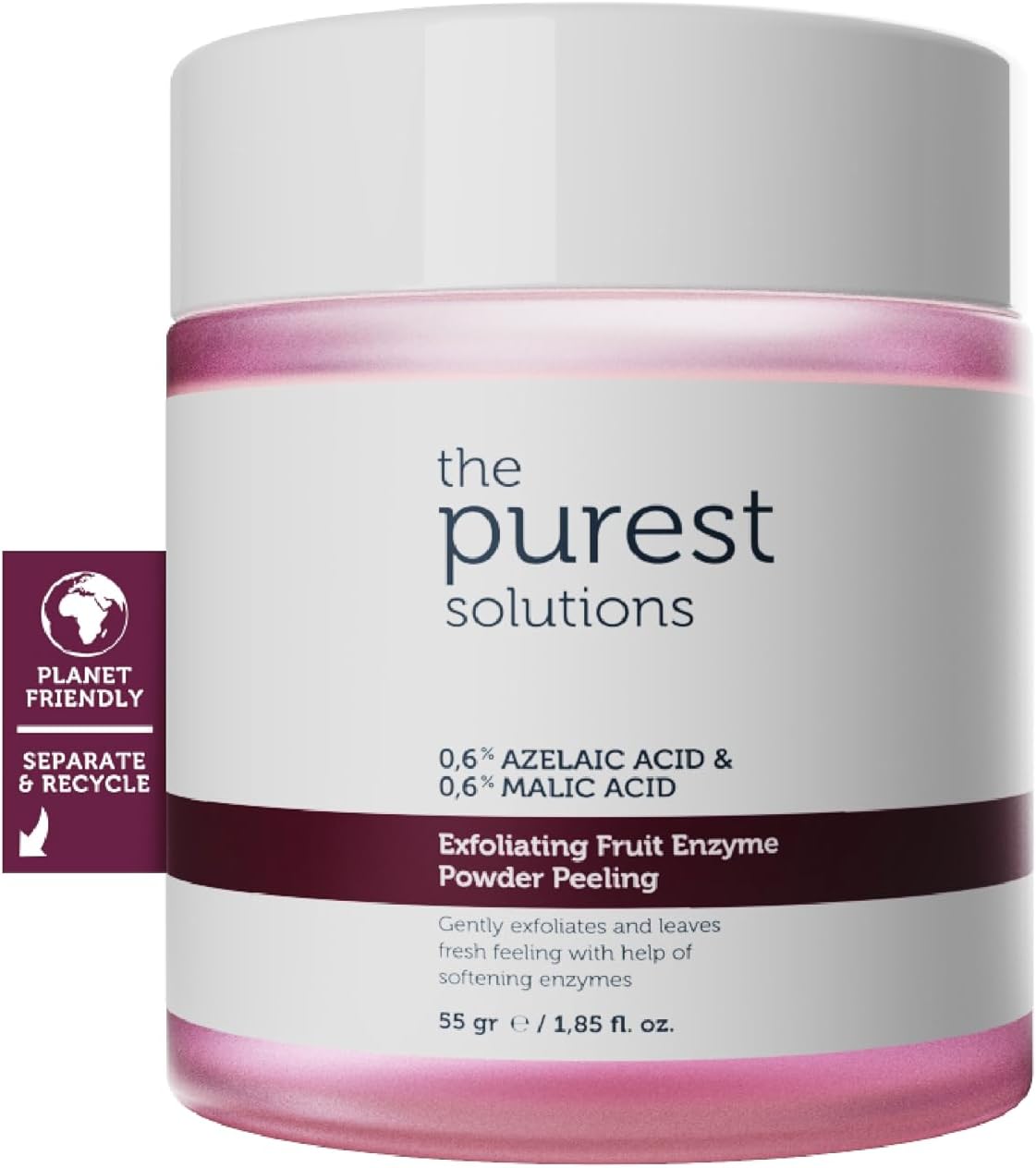 The Purest Solutions Fruit Enzyme Powder Exfoliator & Peeling - Powder Peeling 0.6% Azelaic Acid & Malic Acid