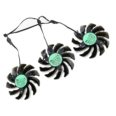 3Pcs/ Lot T128010SU 78MM Graphics Card Cooling Fan Replacement for Gigabyte AORUS GeForce GTX 660TI 960 970 980 980Ti 1060 1070 1070Ti 1080 1080Ti G1 Gaming RX 480 P104-100 Video Card Fans 12V 4Pin