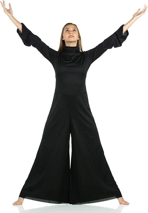Danzcue Womens Long Sleeve Turtleneck Jumpsuit
