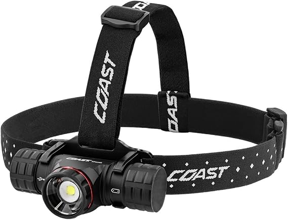 Coast XPH34R 2700 Lumen USB-C Rechargeable-Dual Power LED Headlamp with Pure Beam Twist Focus and Magnetic Base
