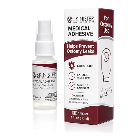 Medical Adhesive Spray | Silicone Skin Glue | For Ostomy Bags, Breast Forms, Condom Catheters, Prosthetics, SFX | 1oz
