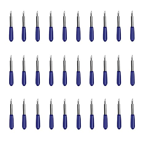 30 Pcs Replacement Blades for Explore Air 2 60 Degree Cutting Plotter Blade Vinyl Cutter Machines Blades Blade for Maker Expression Deep Cutting Blade (Blue)