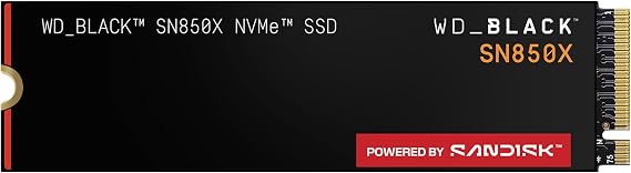 WD_BLACK SN850X NVMe SSD 2 TB dahili SSD (oyun belleği, PCIe Gen4 teknolojisi, okuma 7.300 MB/sn, yazma 6.600 MB/sn), siyah